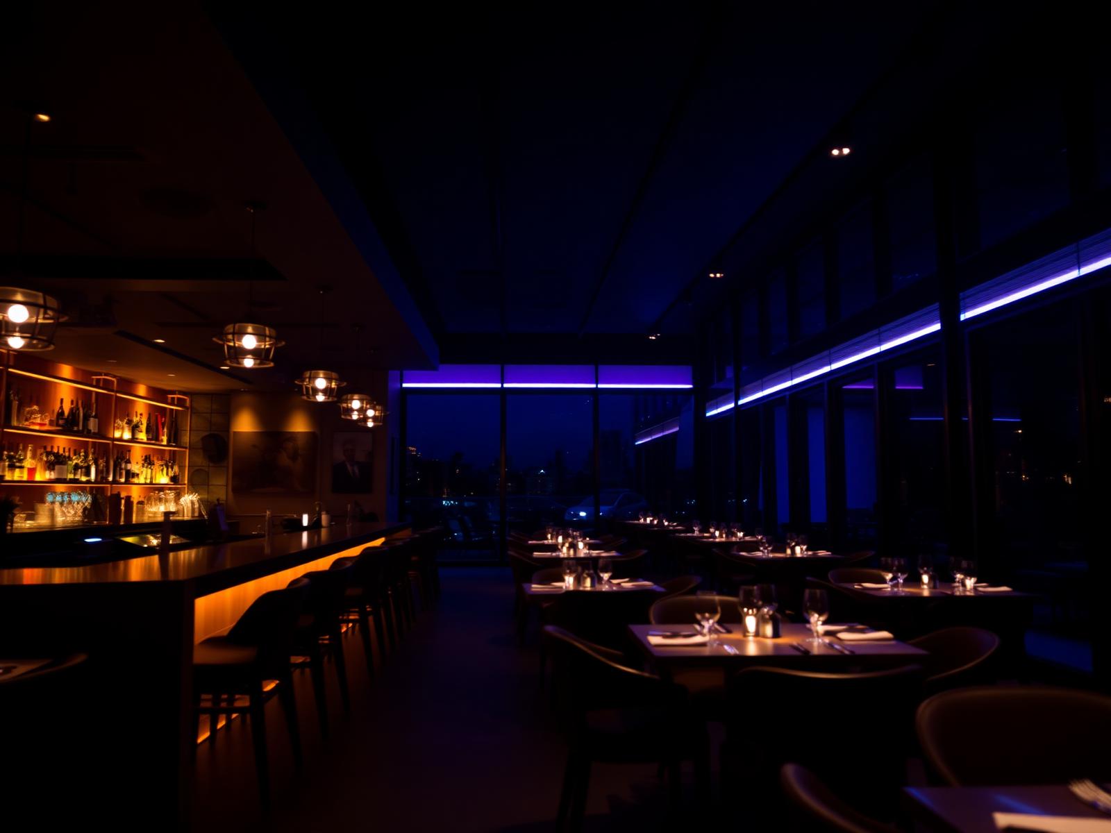Restaurante moderno automatizado con IA